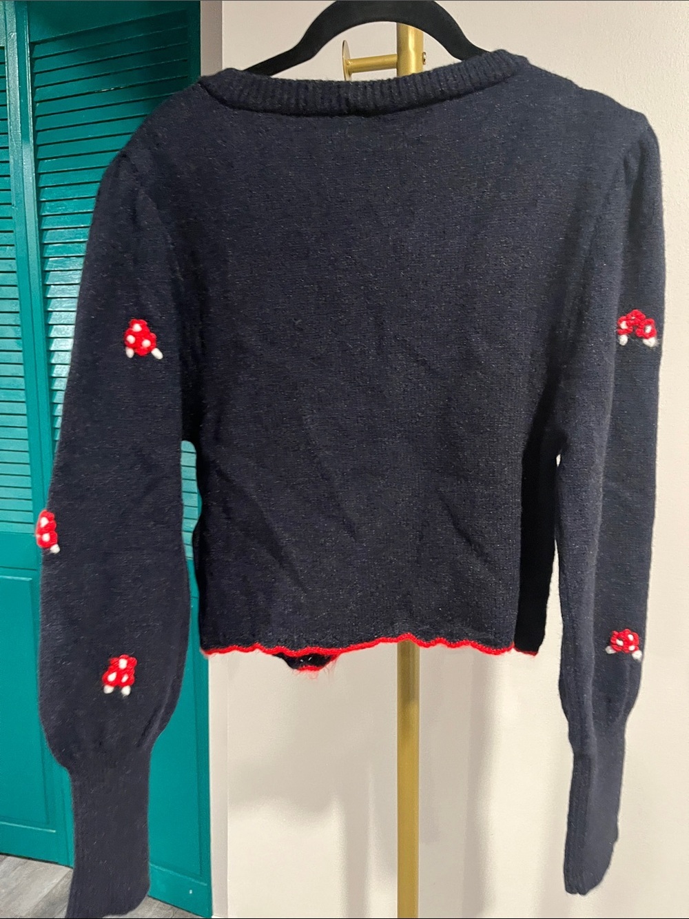 FREE PEOPLE NWT Nonna Knit Cardi / Midnight Bloom Combo - Picture 10 of 12